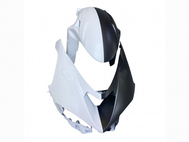 Carénages Moto Kawasaki ZX6R 2023-2025 - Noir Blanc Flower