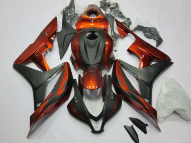 Kits Carénage Moto Honda CBR600RR 2007-2008 - Orange Noir Mat Vendre