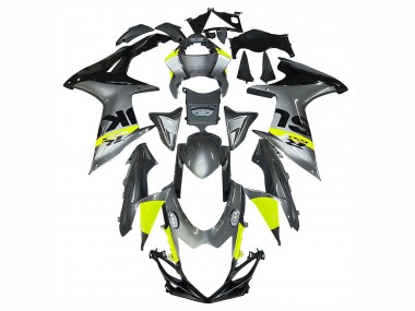 Carénages Moto Suzuki GSXR 600 / GSXR 750 2011-2024 - Argent Jaune Noir Vendre