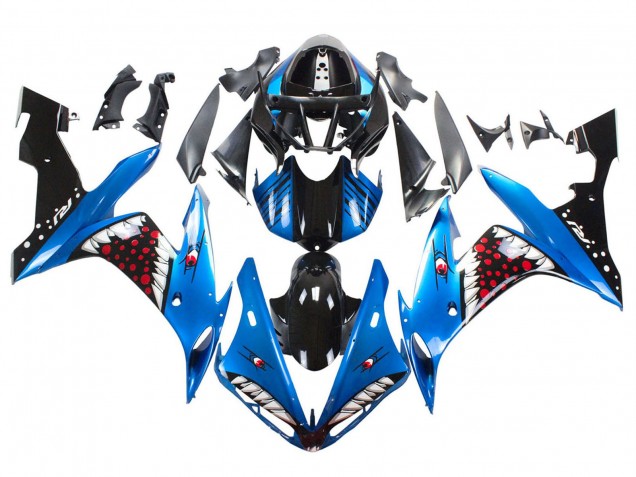 Carénages Moto Yamaha YZF 1000 R1 2004-2006 - Bleu Noir Rouge Blanc Requin