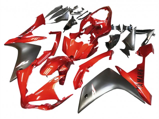 Carénage Moto Yamaha YZF 1000 R1 2007-2008 - Rouge Noir Mat