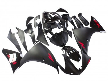 Carénage Moto Yamaha YZF 1000 R1 2009-2011 - Noir Mat Rouge Décalque Vendre