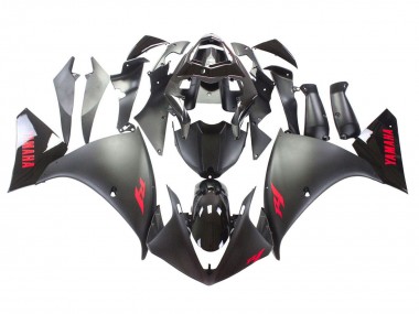 Carénage Moto Yamaha YZF 1000 R1 2009-2011 - Noir Mat Rouge Décalque Vendre