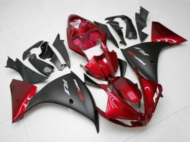 Carénages Moto Yamaha YZF 1000 R1 2009-2011 - Rouge Noir Mat Vendre