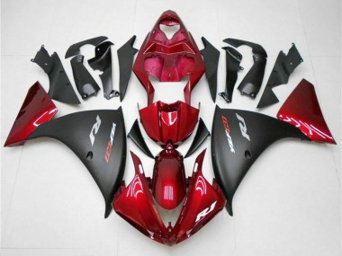 Carénages Moto Yamaha YZF 1000 R1 2009-2011 - Rouge Noir Mat Vendre