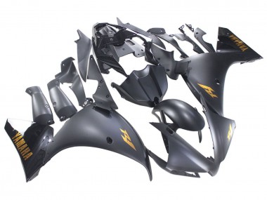 Carénages Moto Yamaha YZF 1000 R1 2012-2014 - Noir Mat Or Décalque Vendre