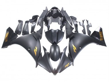 Carénages Moto Yamaha YZF 1000 R1 2012-2014 - Noir Mat Or Décalque Vendre