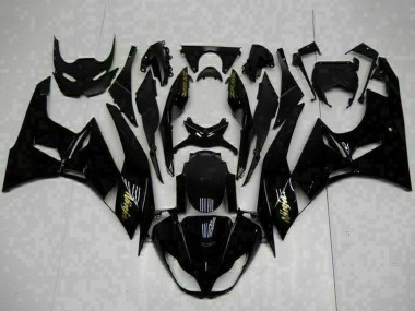 Carénages Moto Kawasaki ZX6R 2009-2012 - Noir Brillant Or Ninja Vendre