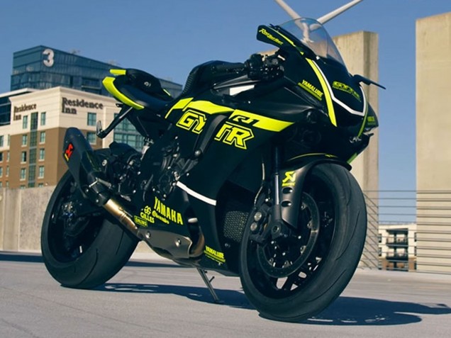 Carénages Moto Yamaha YZF 1000 R1 2020-2025 - Noir Brillant Fluorescent Jaune