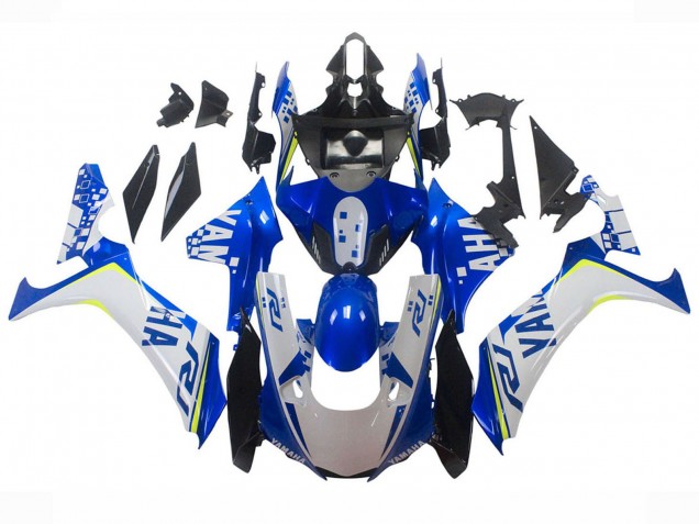 Carénages Moto Yamaha YZF 1000 R1 2020-2025 - Blanc Bleu Jaune Néon Noir Brillant