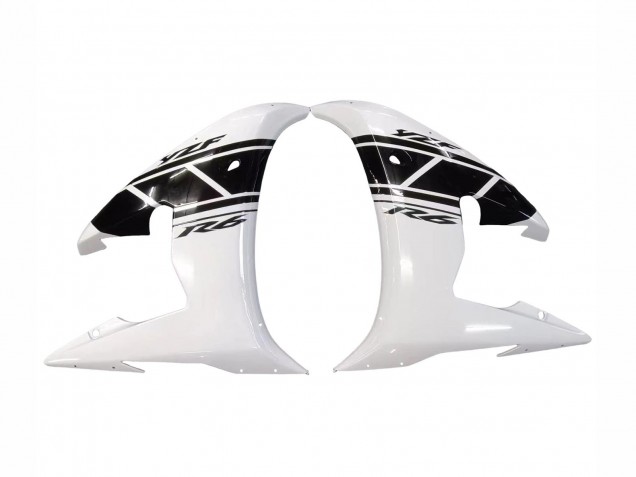 Carénage Moto Yamaha YZF R6 2003-2004 - Blanc Noir Brillant