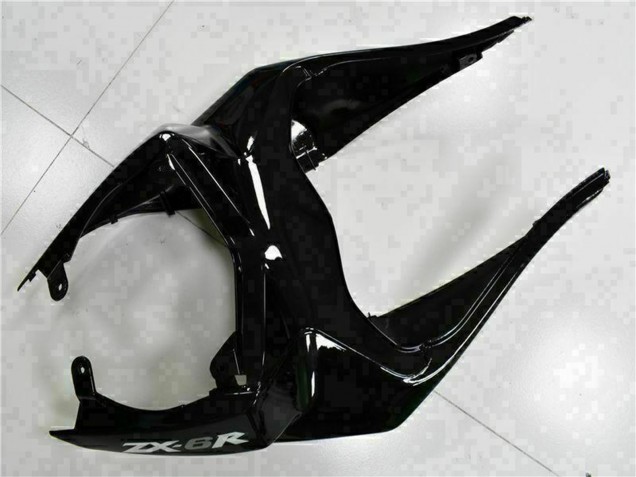 Carénages Moto Kawasaki ZX6R 2009-2012 - Noir Brillant Blanc Ninja