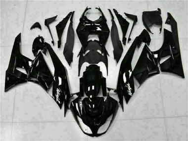 Carénages Moto Kawasaki ZX6R 2009-2012 - Noir Brillant Blanc Ninja Vendre
