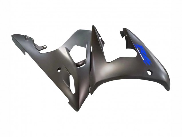 Carénages Moto Yamaha YZF R6 2003-2004 - Noir Mat Bleu