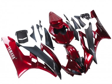 Carénage Moto Yamaha YZF 600 R6 2006-2007 - Rouge Noir Mat Vendre