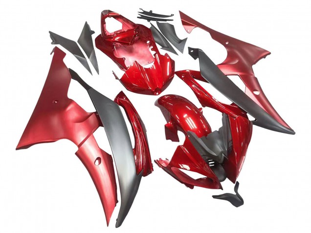 Carénages Moto Yamaha YZF 600 R6 2008-2016 - Rouge Gris