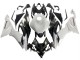 Carénages Moto Kawasaki ZX6R 2019-2022 - Blanc Noir Fibre de Carbone