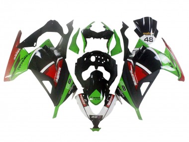 Carénages Moto Kawasaki EX300 2013-2017 - Vert Blanc Rouge Noir Elf Vendre