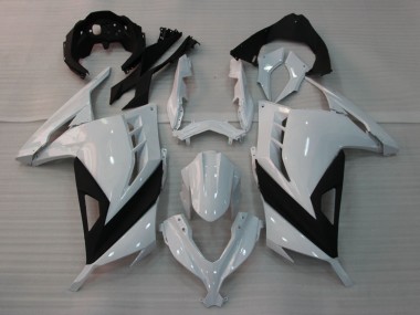 Carénages Moto Kawasaki EX300 2013-2024 - Blanc Brillant Noir Vendre