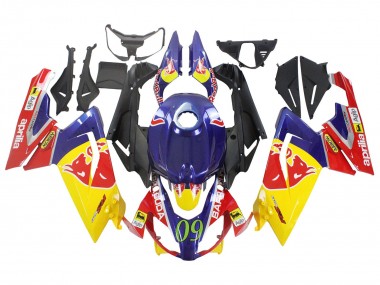 Carénages Moto Aprilia RS125 2006-2011 - Jaune Bleu Foncé Red Bull Vendre