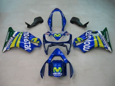 Carénages Moto Honda CBR600 F4i 2004-2007 - Bleu Jaune Vert MoviStar Vendre