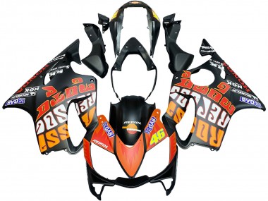 Carénages Moto Honda CBR600 F4i 2004-2007 - Noir Mat Orange Rossi Vendre