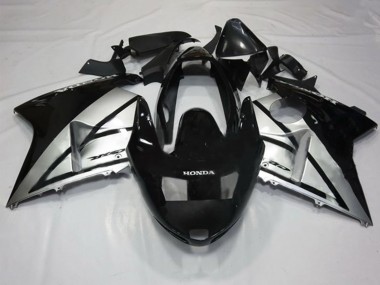 Carénages Moto Honda CBR1100XX Blackbird 1996-2007 - Argent Noir Brillant Vendre