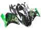 Carénage Moto Honda CBR1100XX Blackbird 1996-2007 - Noir Brillant Vert Flamme