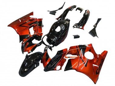 Carénages Moto Honda CBR600 F2 1991-1994 - Orange Noir Brillant Vendre