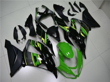 Carénages Moto Kawasaki ZX6R 2013-2018 - Vert Jaune Noir Brillant Noir Mat Vendre