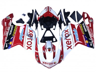 Carénages Moto Ducati 848/1098/1198 2007-2014 - Blanc Rouge Noir Brillant Valsir Xerox Vendre