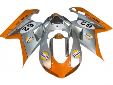 Carénages Moto Ducati 848/1098/1198 2007-2014 - Argent Orange Gulf 62 Vendre