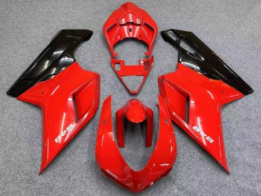Carénages Moto Ducati 848 2007-2014 - Rouge Noir Brillant Vendre