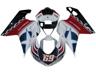 Carénages Moto Ducati 848/1098/1198 2007-2014 - Blanc Rouge Bleu Noir Brillant Corse 69 Vendre