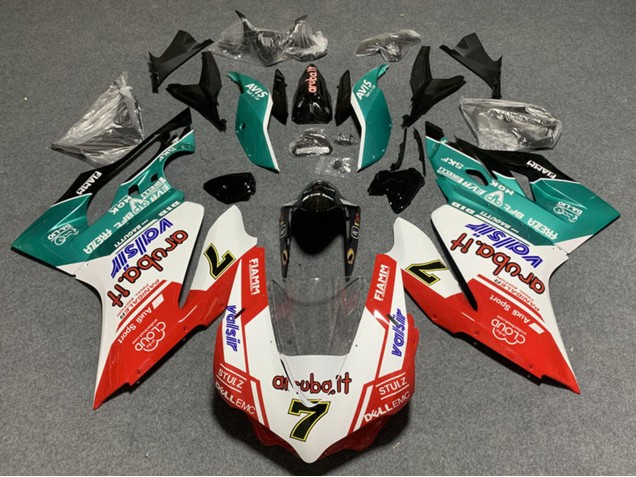Carénages Moto Ducati Panigale 899/1199 2011-2014 - Blanc Rouge Vert Noir Brillant Avis Valsir 7