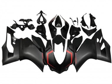 Carénages Moto Ducati 1299 2015-2020 - Noir Fibre de Carbone Style Rouge Vendre