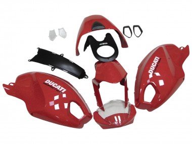 Carénages Moto Ducati Monster 696 796 1100 1100S 2008-2012 - Rouge Blanc Vendre