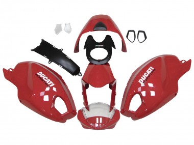Carénages Moto Ducati Monster 696 796 1100 1100S 2008-2012 - Rouge Blanc Vendre