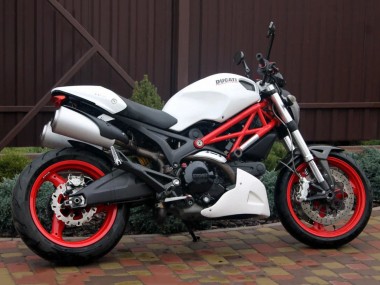 Carénages Moto Ducati Monster 696 796 1100 1100S 2008-2012 - Blanc Vendre