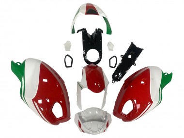 Carénage Moto Ducati Monster 696 796 1100 1100S 2008-2012 - Blanc Rouge Vert Vendre