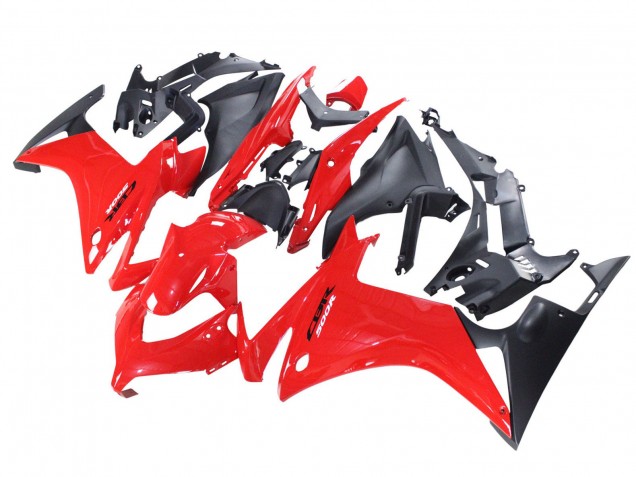 Carénages Moto Honda CBR500R 2013-2015 - Rouge Noir Mat