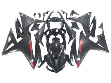 Carénages Moto Honda CBR500R 2016-2018 - Noir Fibre de Carbone Rouge Vendre