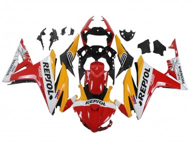 Carénages Moto Honda CBR500R 2016-2018 - Jaune Blanc Rouge Repsol HRC Vendre
