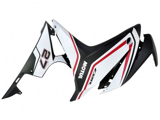 Carénages Moto Honda CBR500R 2016-2018 - Blanc Rouge Noir Mat