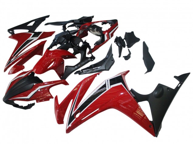 Carénages Moto Honda CBR500R 2016-2018 - Rouge Blanc Noir Mat