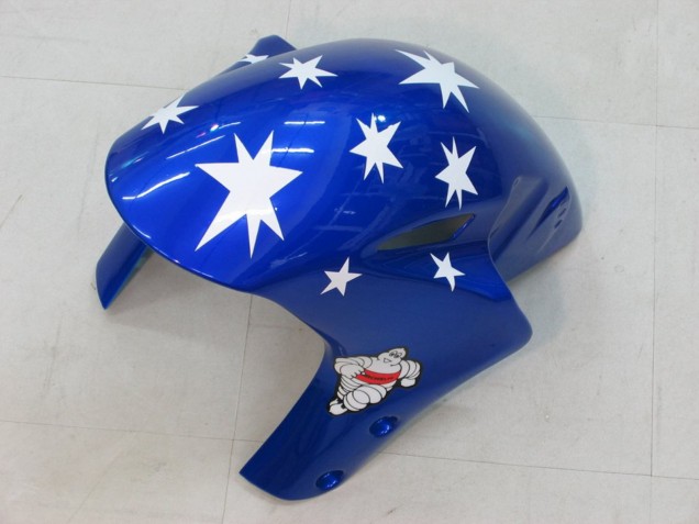 Carénages Moto Honda CBR1000RR 2004-2005 - Blanc Rouge Noir Brillant Bleu Étoile