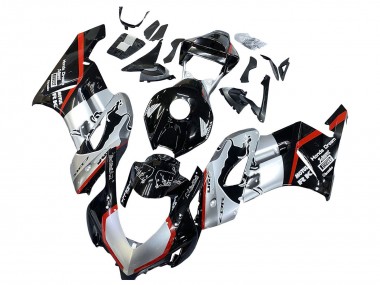 Carénages Moto Honda CBR1000RR 2004-2005 - Argent Noir Brillant Rouge Bande Vendre