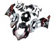 Carénages Moto Honda CBR1000RR 2004-2005 - Argent Noir Brillant Rouge Bande