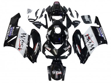 Carénages Moto Honda CBR1000RR 2004-2005 - Noir Brillant Blanc West Vendre