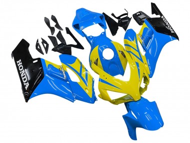 Carénages Moto Honda CBR1000RR 2004-2005 - Bleu Jaune Noir Brillant Vendre